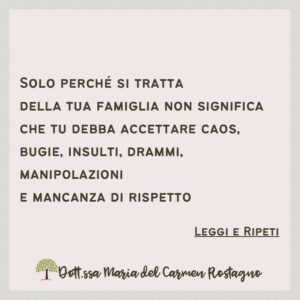 Le evidenze della famiglia disfunzionale